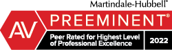 AV 2022 Peer Rated for highest level of professional excellence