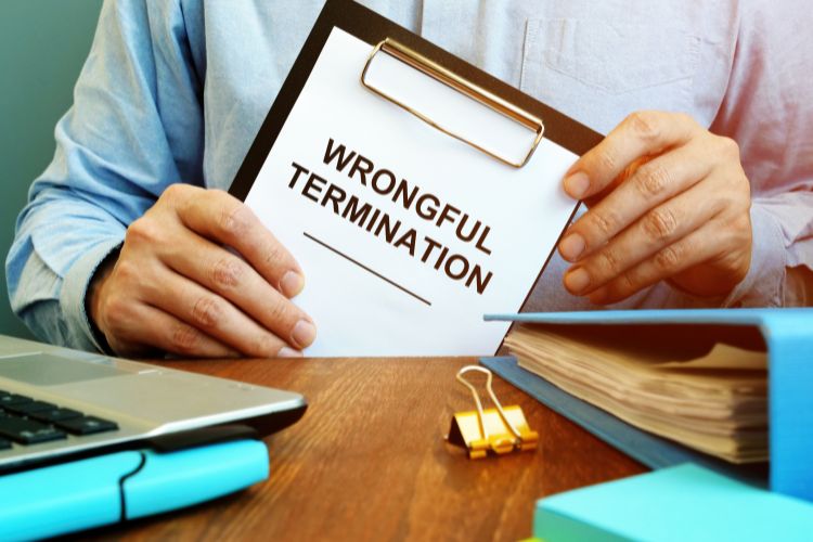 wrongful termination or wrongfully terminated